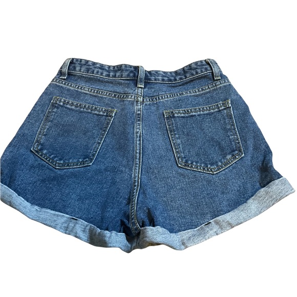 FINAL PRICE: Shein NEW Medium Wash High Waisted Denim Cuffed Shorts - Picture 5 of 6